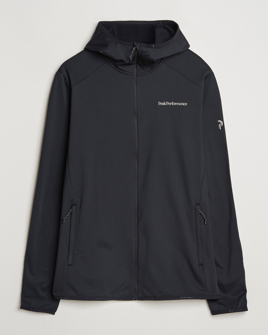 Heren | Truien | Peak Performance | Light Hooded Full Zip Black