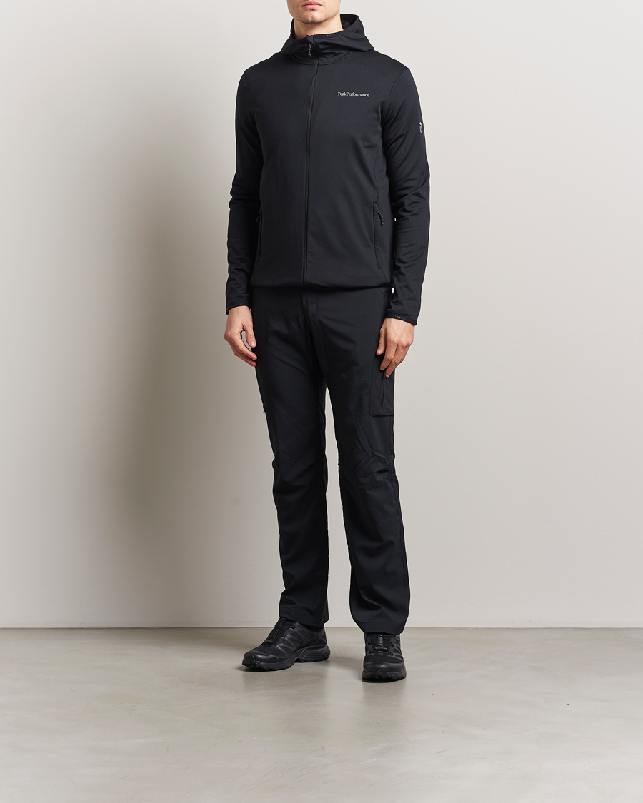 Heren | Truien | Peak Performance | Light Hooded Full Zip Black