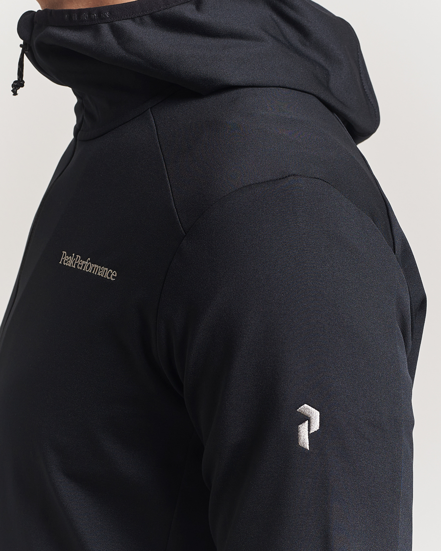Heren | Truien | Peak Performance | Light Hooded Full Zip Black