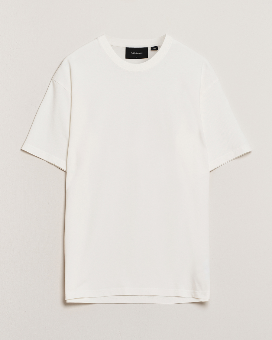 Heren | T-shirts | Peak Performance | Heavy Cotton Crew Neck T-Shirt Off White