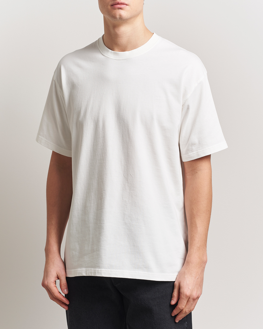 Heren | T-shirts | Peak Performance | Heavy Cotton Crew Neck T-Shirt Off White