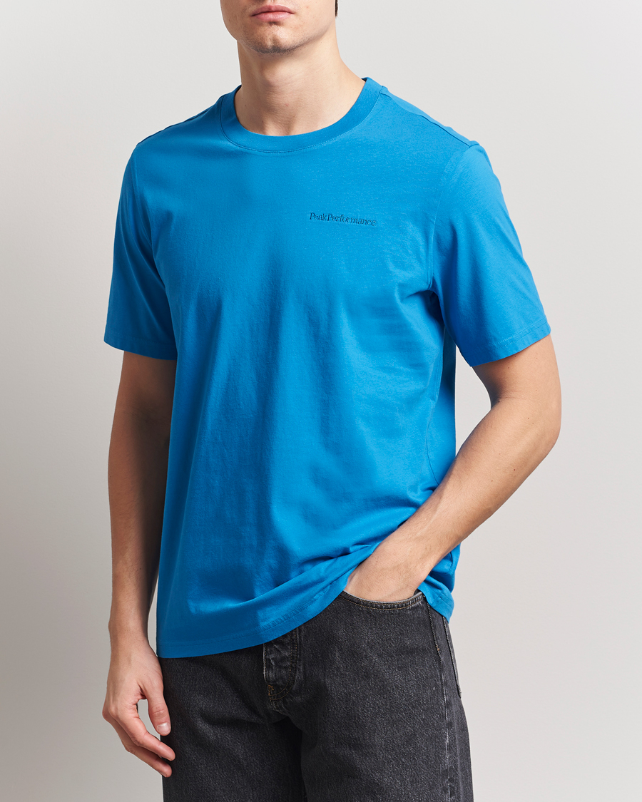 Heren | T-shirts | Peak Performance | Original Crew Neck T-Shirt Brilliant Blue