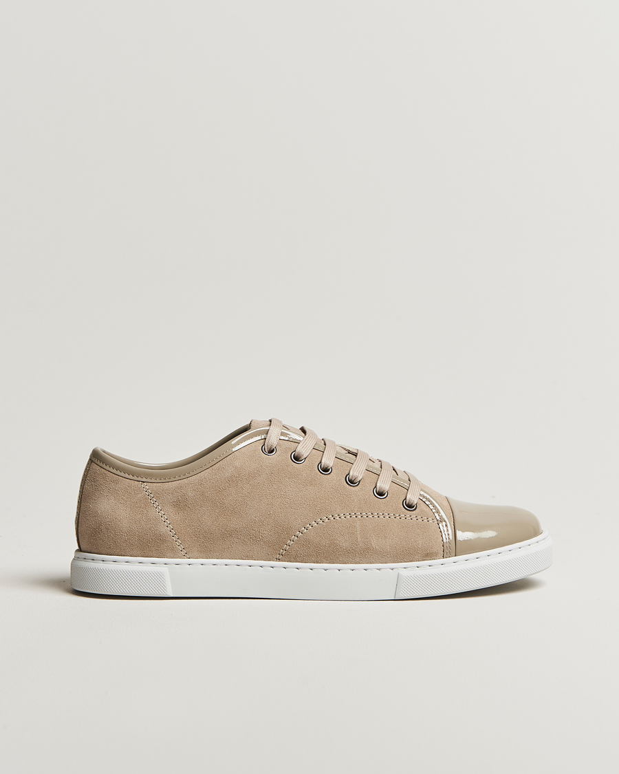 Heren | Gifts for Her | Lanvin | Womens Patent Cap Toe Sneaker Beige