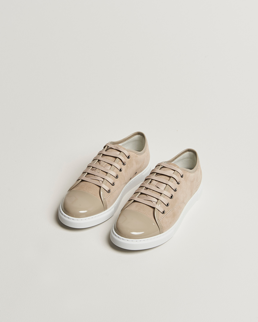 Heren | Lanvin Womens Patent Cap Toe Sneaker Beige | Lanvin | Womens Patent Cap Toe Sneaker Beige