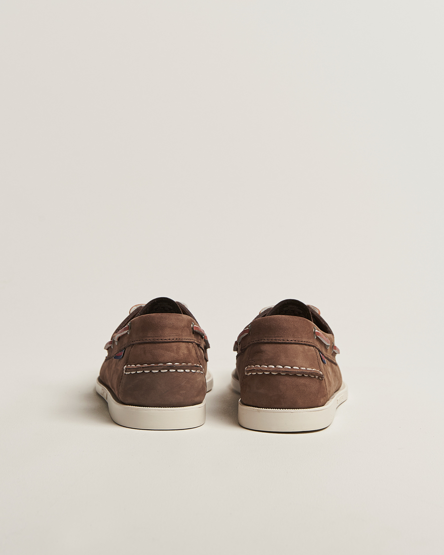 Heren | Bootschoenen | Sebago | Docksides Portland Nubuck Boat Shoe Dark Brown