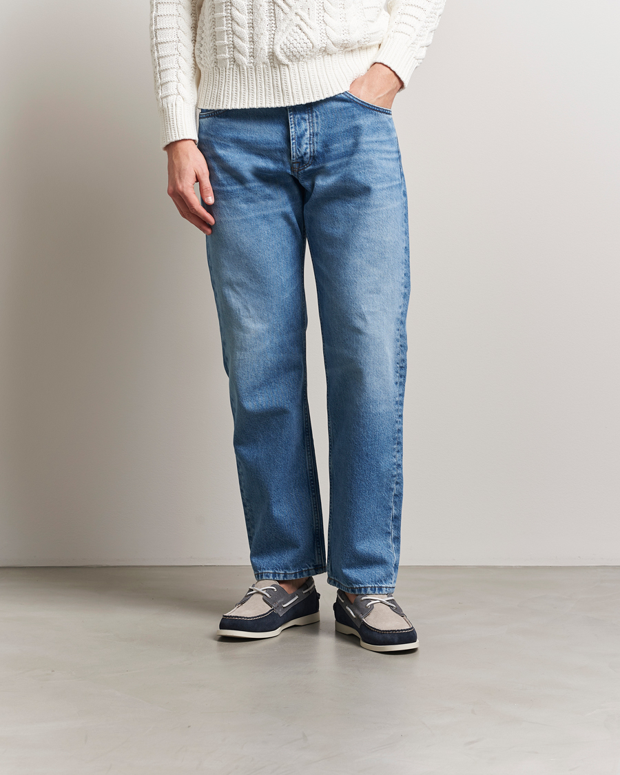 Heren | Bootschoenen | Sebago | Docksides Portland Jib Boat Shoe Navy/Grey