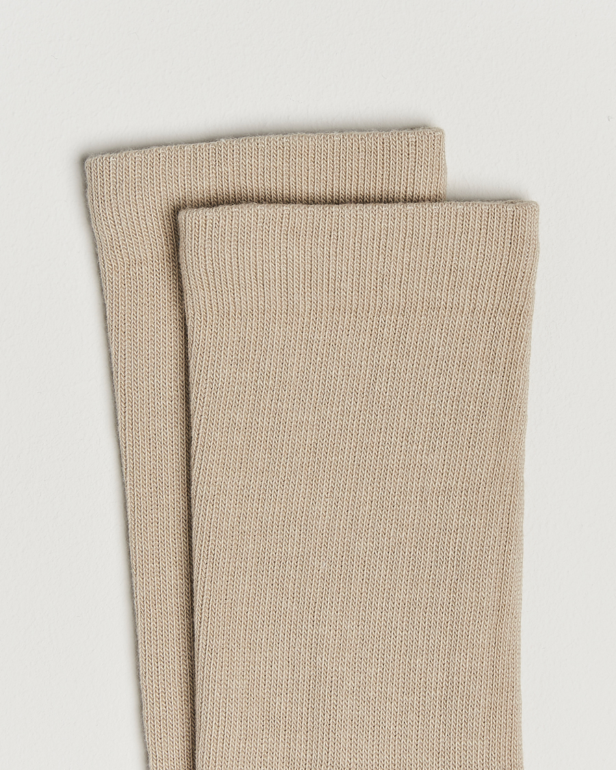 Heren | Ondergoed | Sweyd | Two Tone Cotton Socks Sand/Off White