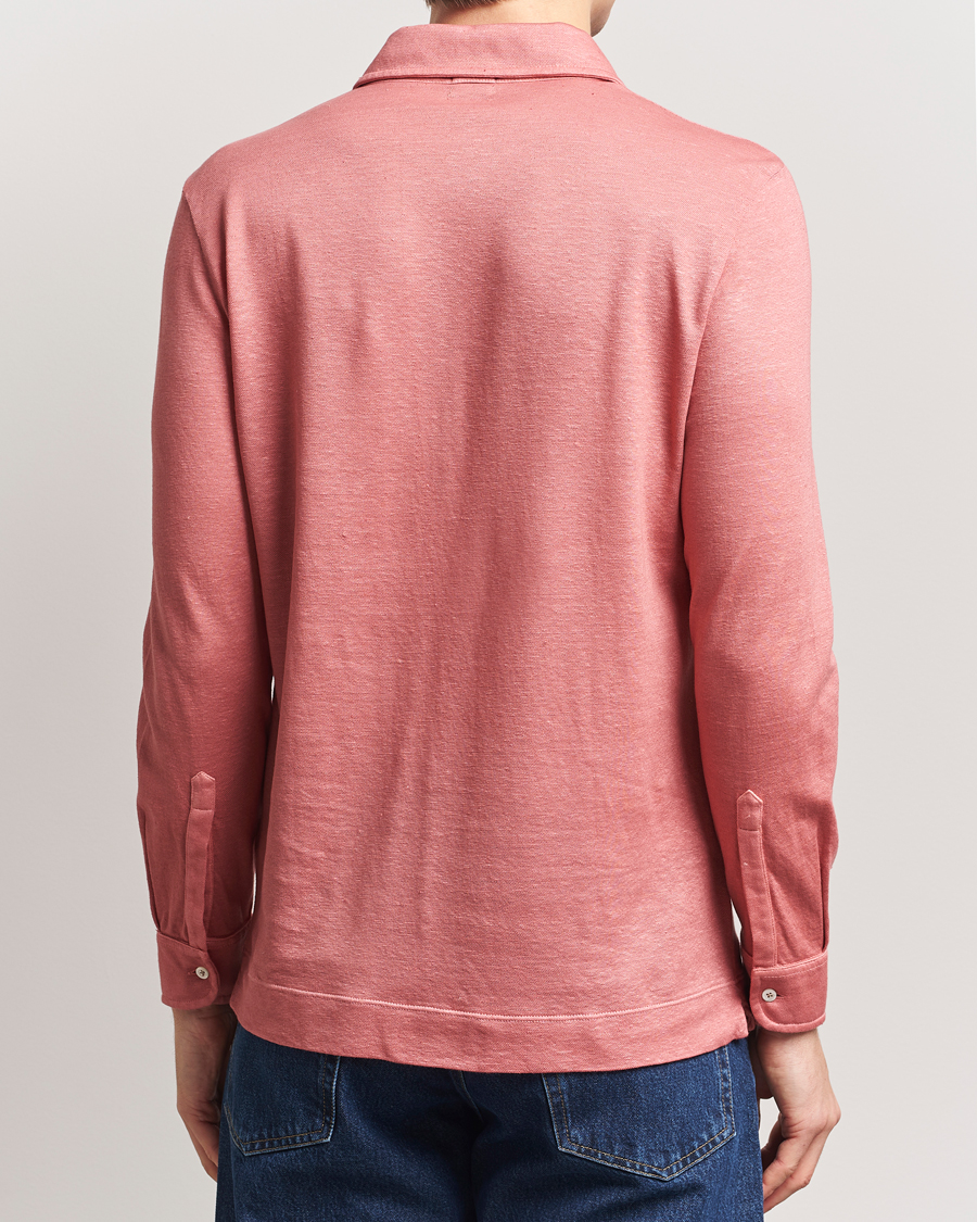 Heren | Polo's | Massimo Alba | Raya Long Sleeve Polo Coral