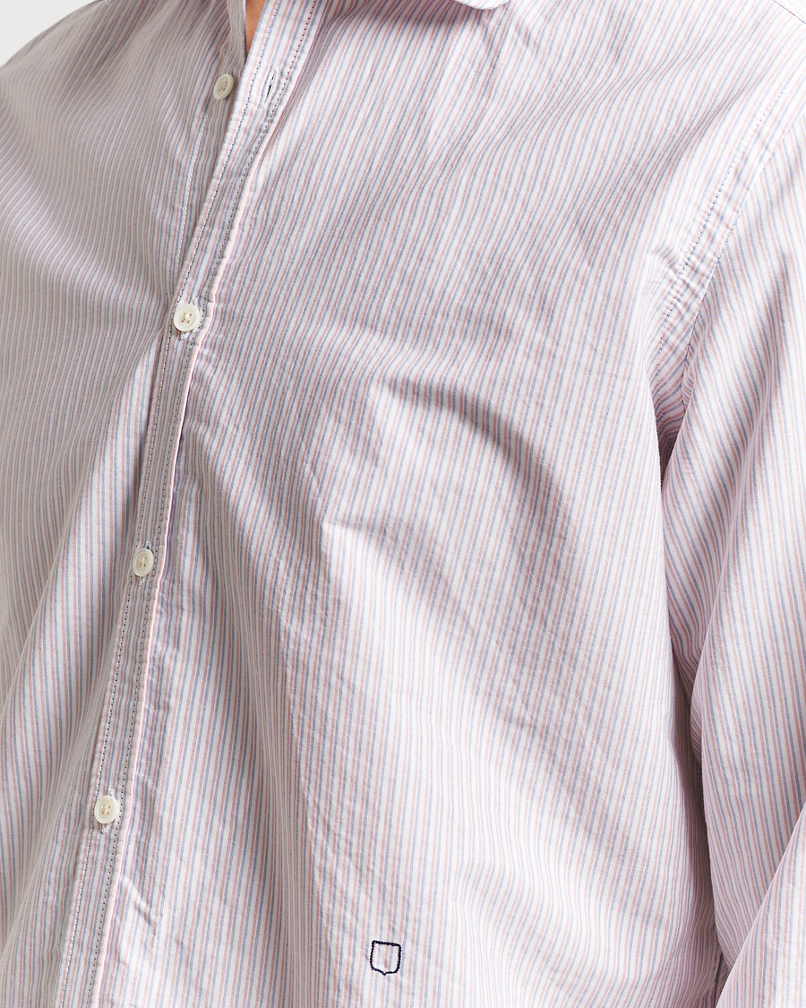 Heren | Overhemden | Massimo Alba | Canary Striped Cotton Shirt Blue/Red