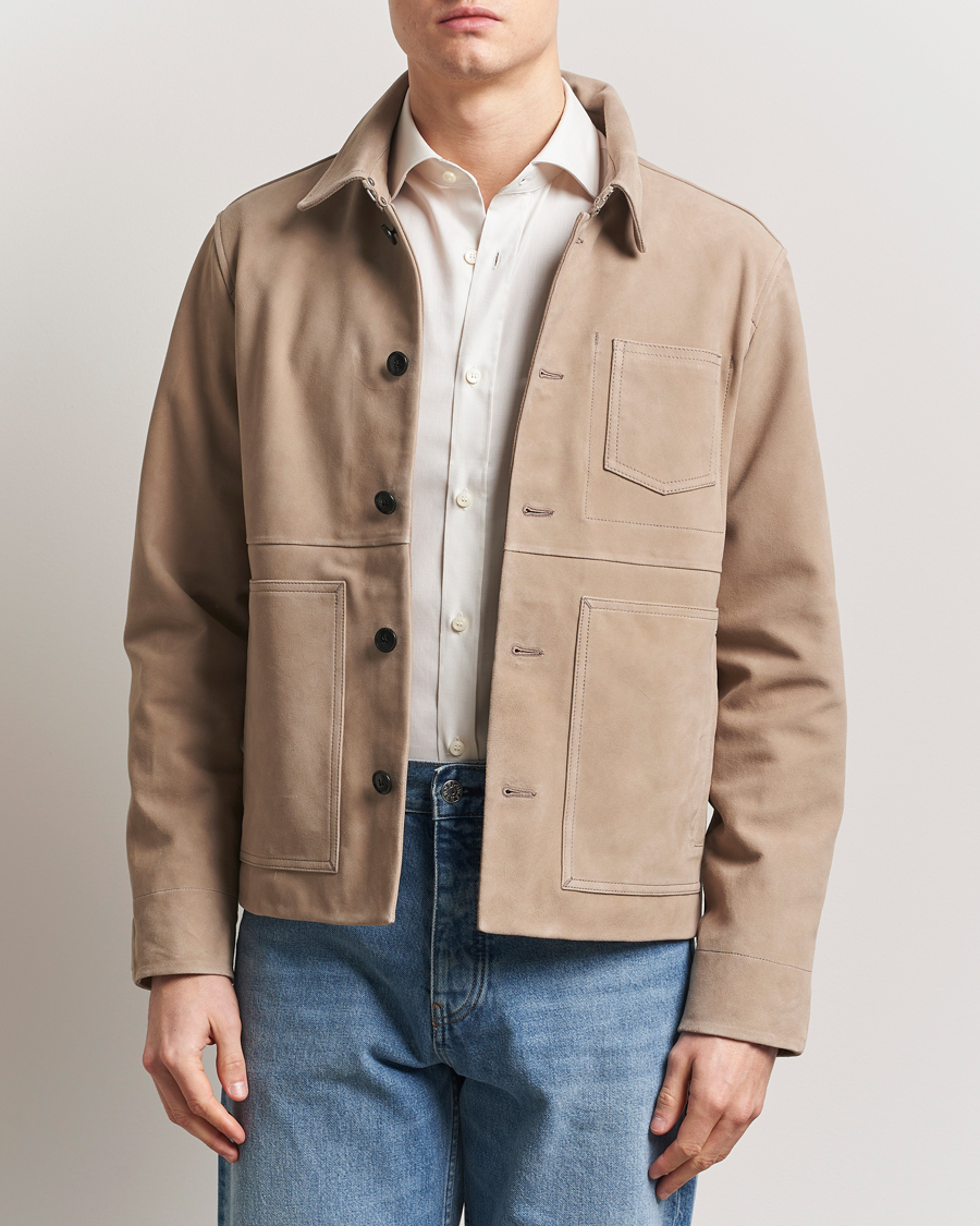 Heren | Jassen | Tiger of Sweden | Leeor Suede Jacket Light Brown