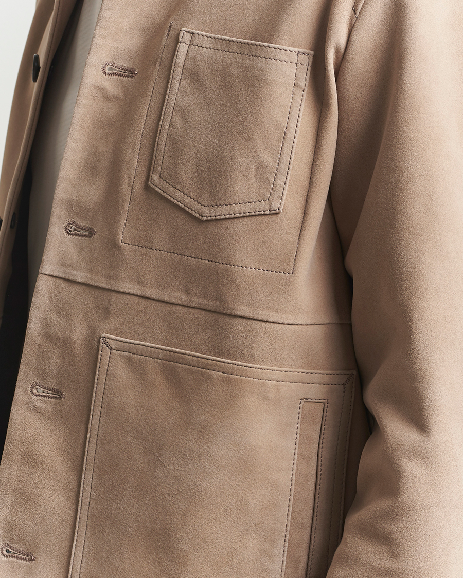 Heren | Jassen | Tiger of Sweden | Leeor Suede Jacket Light Brown