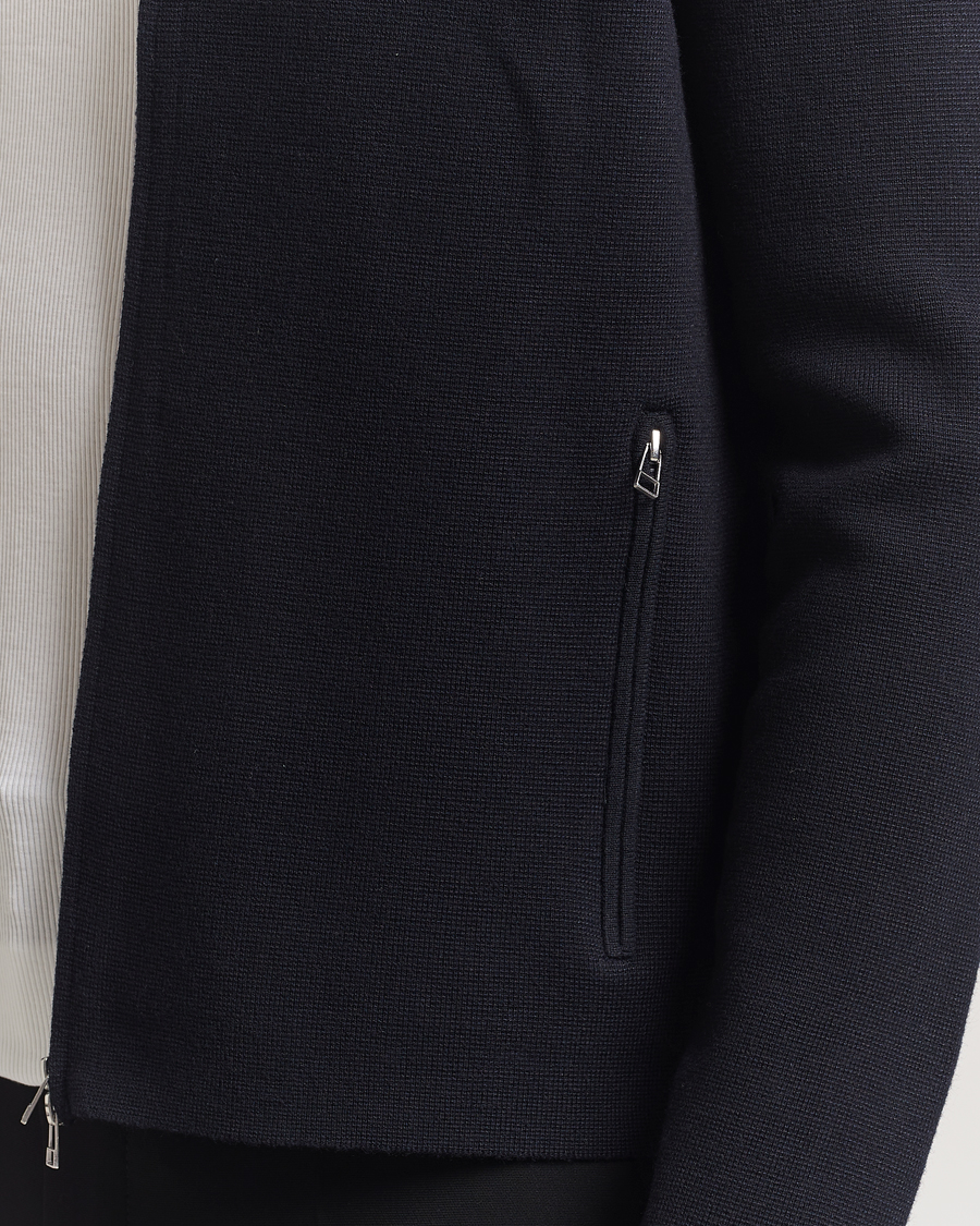 Heren | Truien | Tiger of Sweden | Celyn Cotton/Wool Full Zip Light Ink