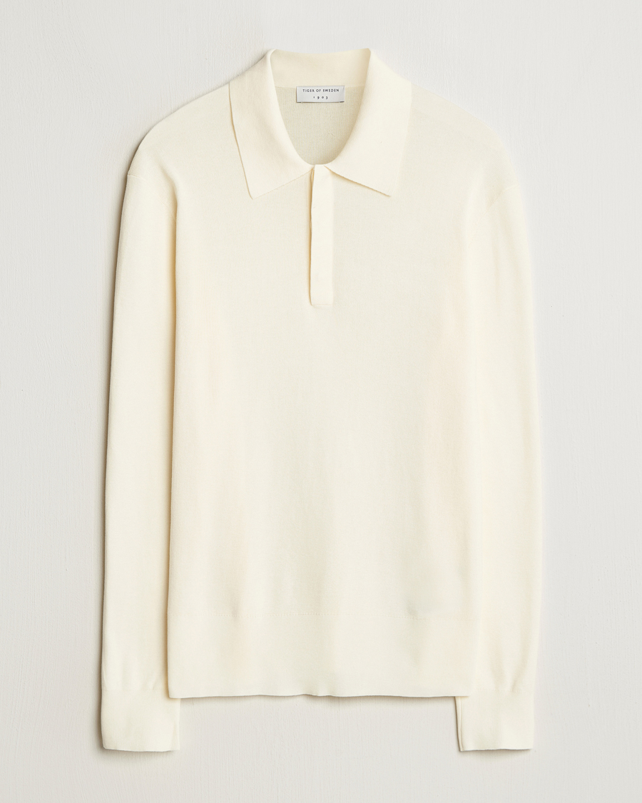 Heren | Truien | Tiger of Sweden | Appleton Knitted Polo Fever White