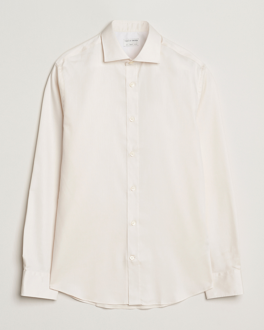 Heren | Overhemden | Tiger of Sweden | Adley Cotton Shirt Soft Beige