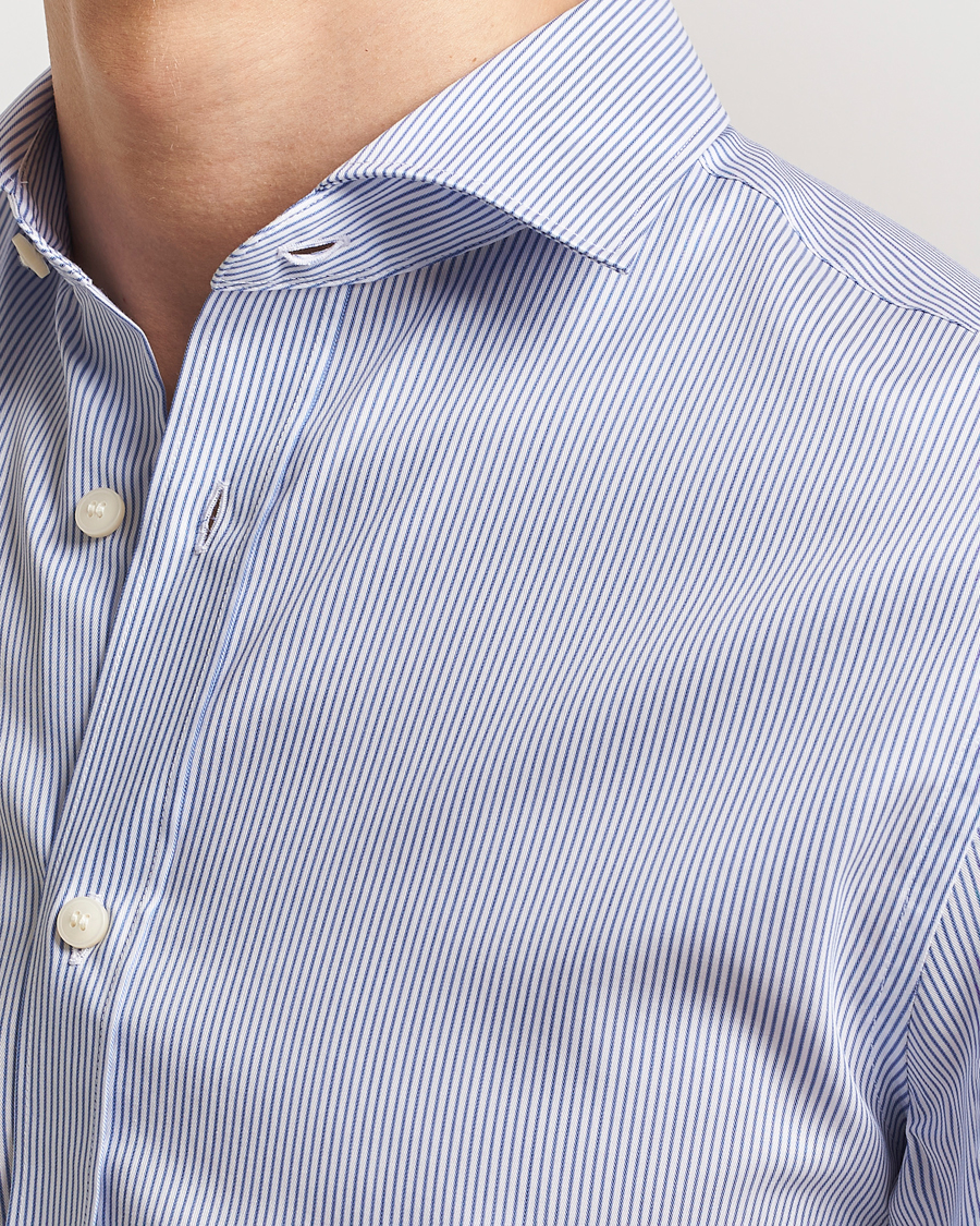 Heren | Overhemden | Tiger of Sweden | Adley Cotton Striped Shirt Blue