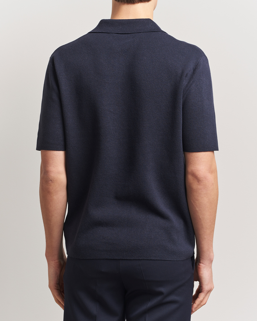 Heren | Polo's | Tiger of Sweden | Maelon Cotton/Linen Polo Light Ink