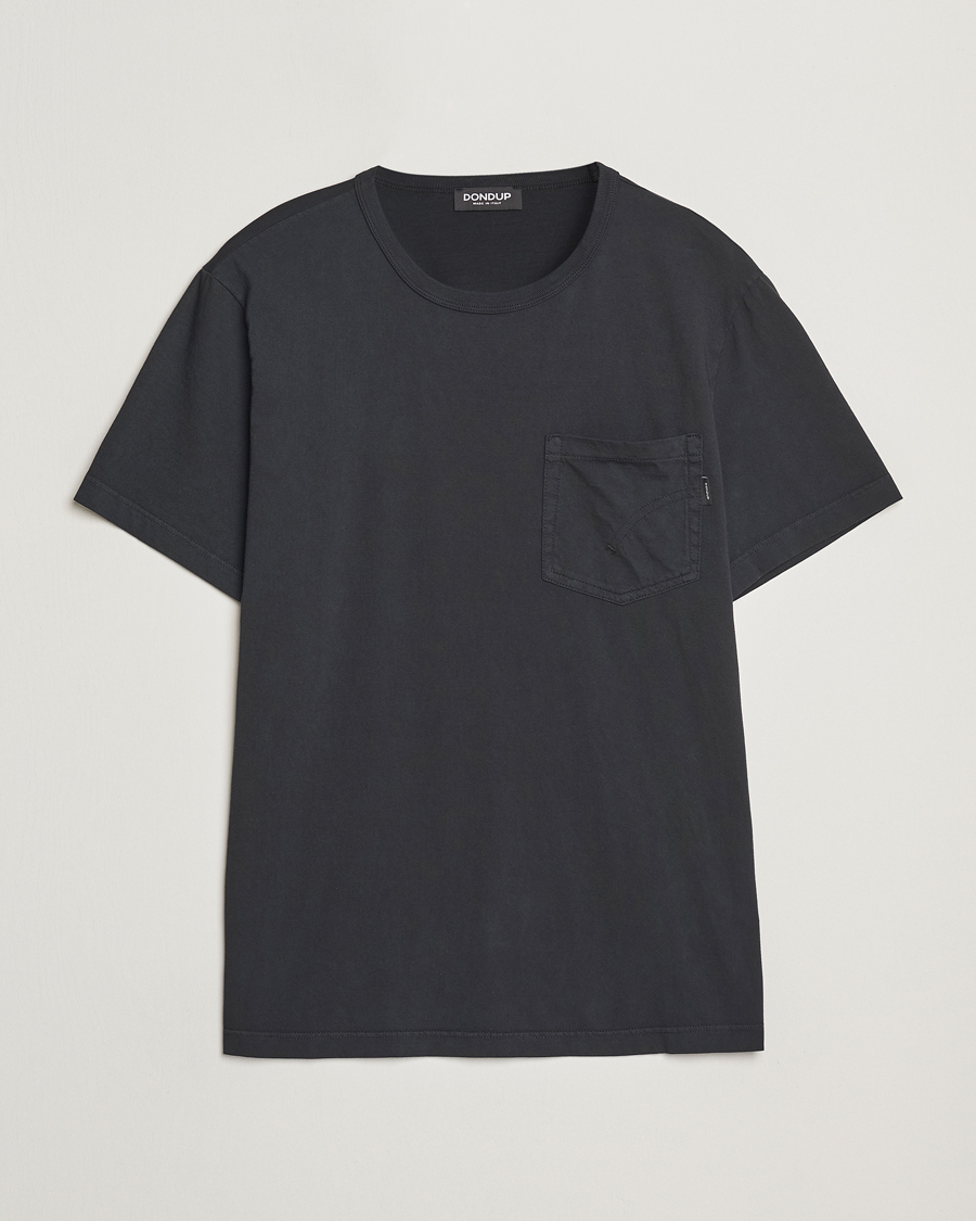Heren | T-shirts | Dondup | Pocket Crew Neck T-Shirt Black