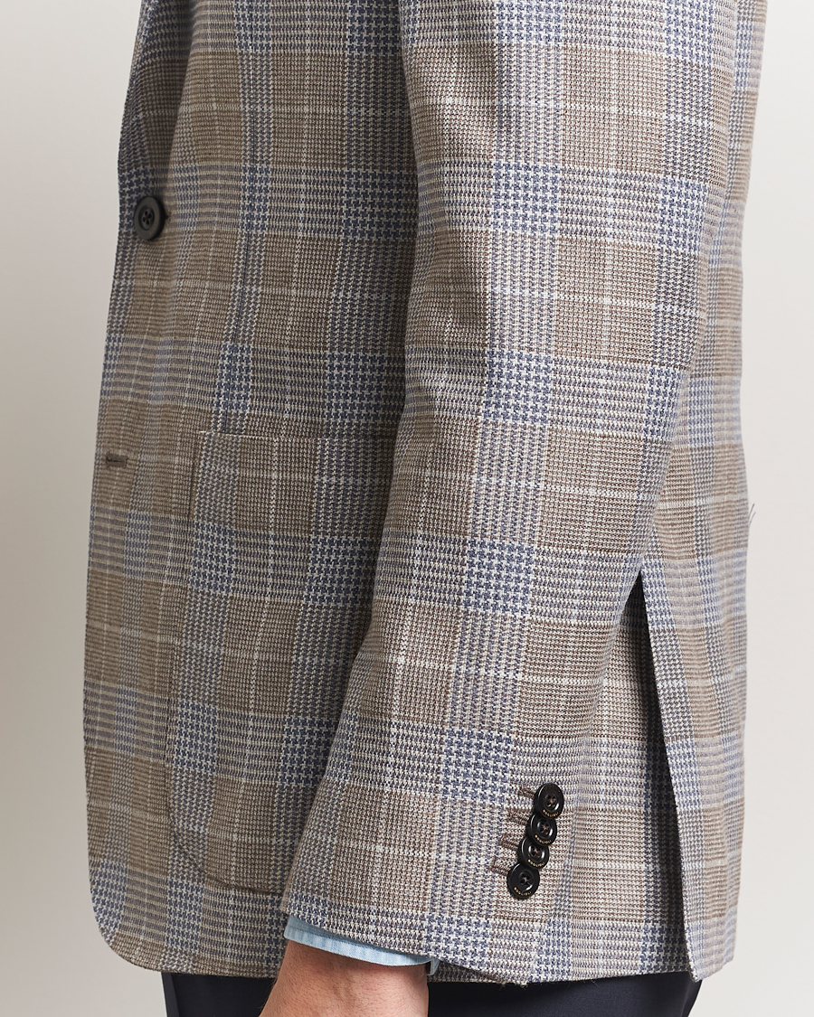 Heren | Blazers | Boglioli | K Jacket Prince Of Wales Blazer Blue/Beige