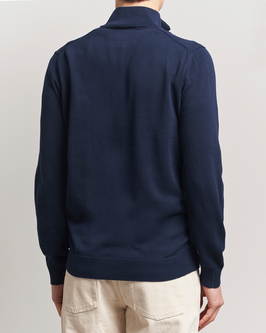 Heren | Truien | Lacoste | Cotton Knitted Half Zip Navy