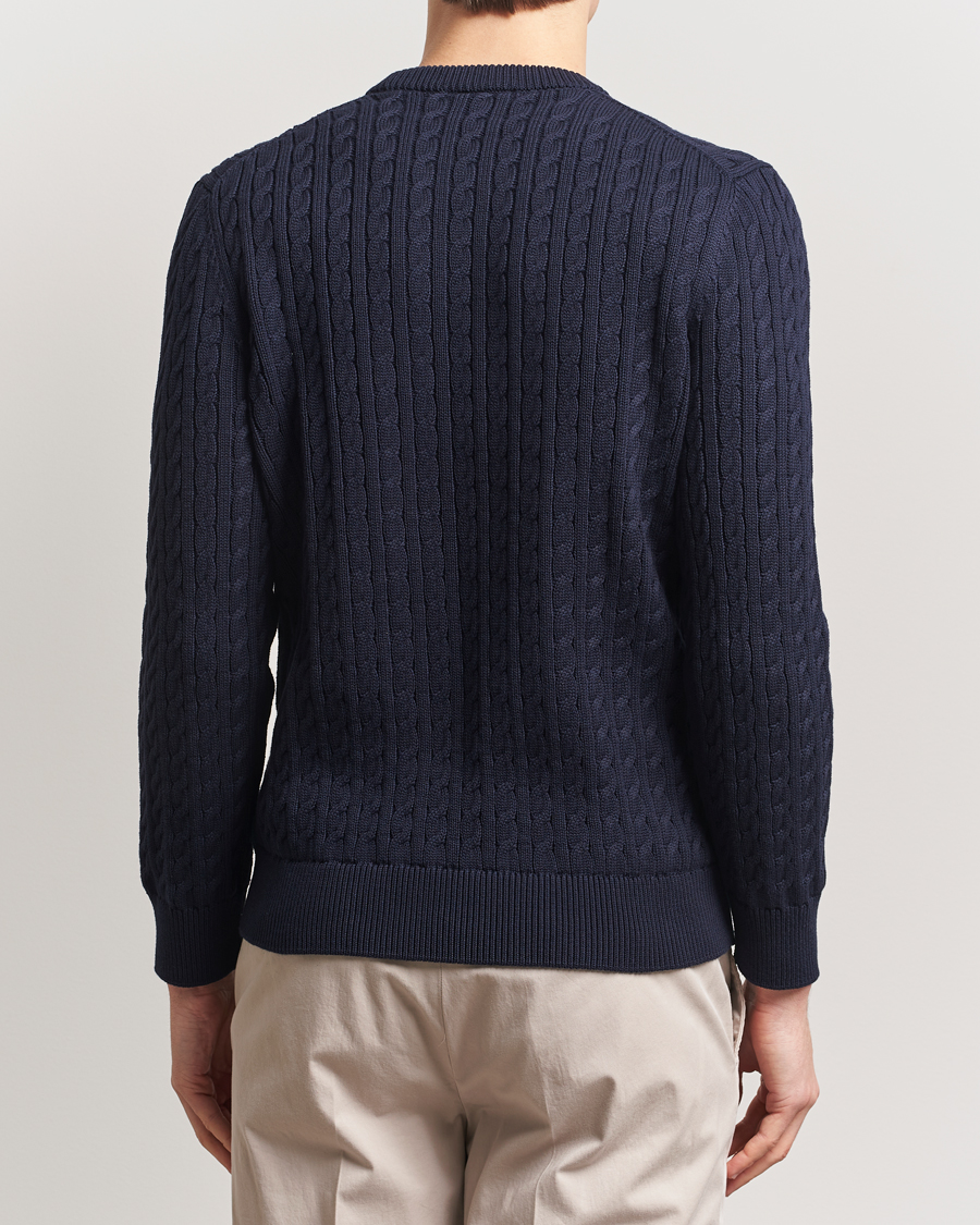 Heren | Truien | Lacoste | Cotton Cable Sweater Navy Blue