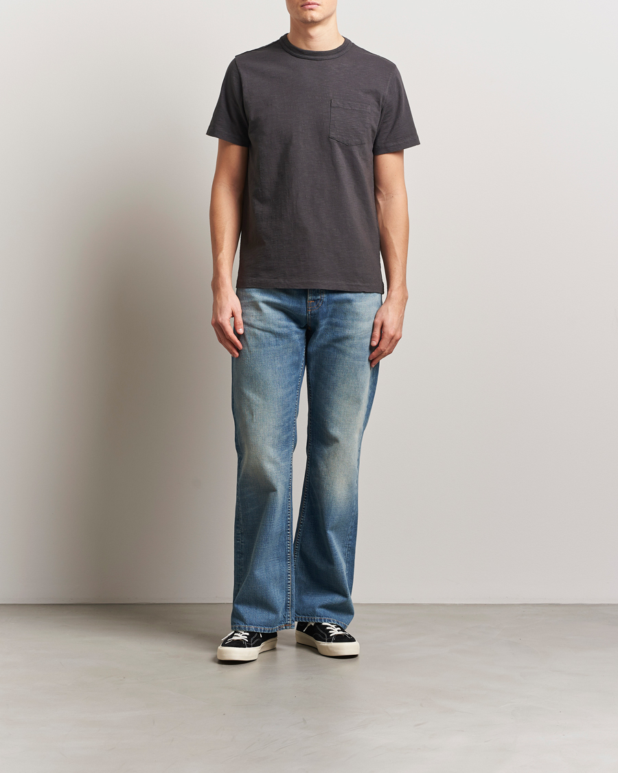 Heren | T-shirts | Nudie Jeans | Roy Heavy Slub T-Shirt Antracite