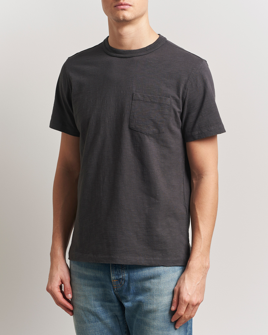 Heren | T-shirts | Nudie Jeans | Roy Heavy Slub T-Shirt Antracite