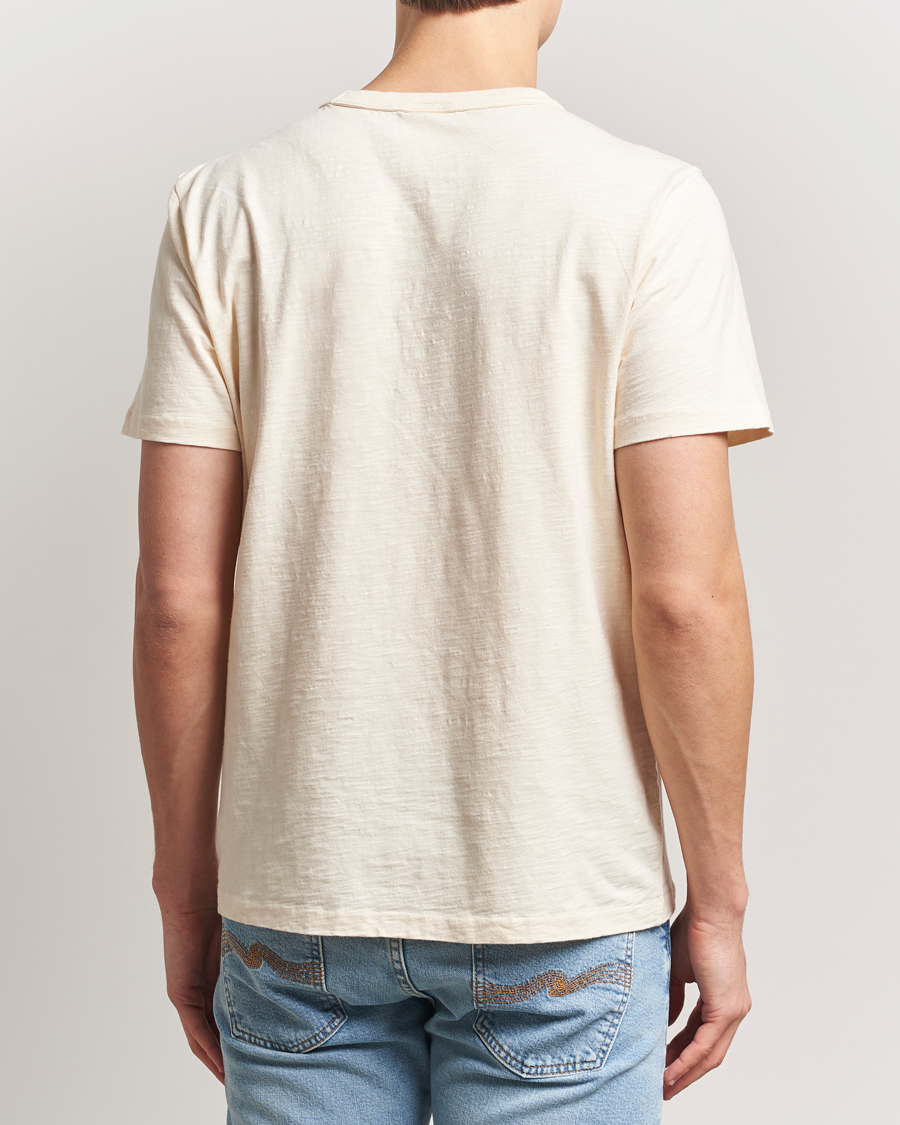 Heren | T-shirts | Nudie Jeans | Roy Heavy Slub T-Shirt Ecru