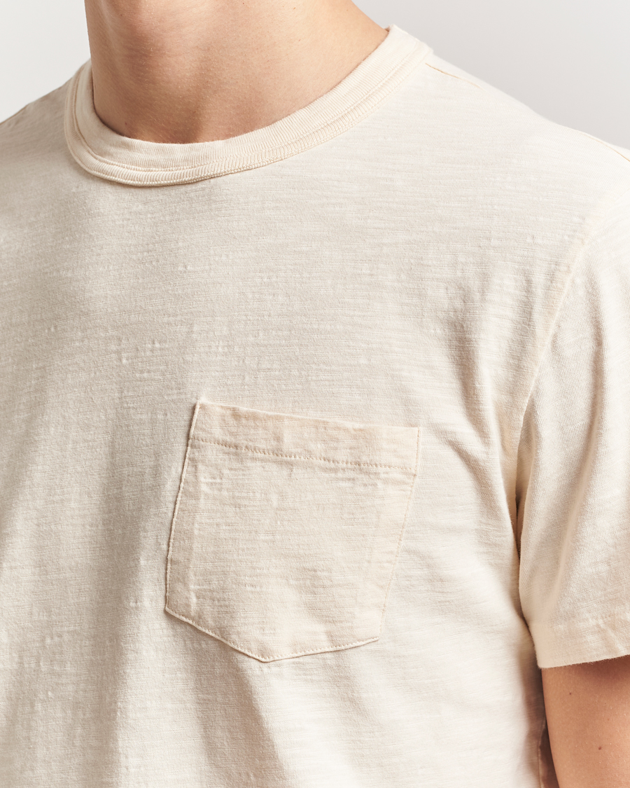 Heren | T-shirts | Nudie Jeans | Roy Heavy Slub T-Shirt Ecru