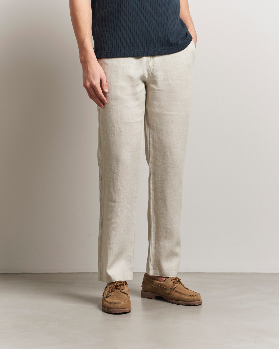 Heren | Broeken | Samsøe Samsøe | Jabari Linen Drawstring Trousers Moonstruck