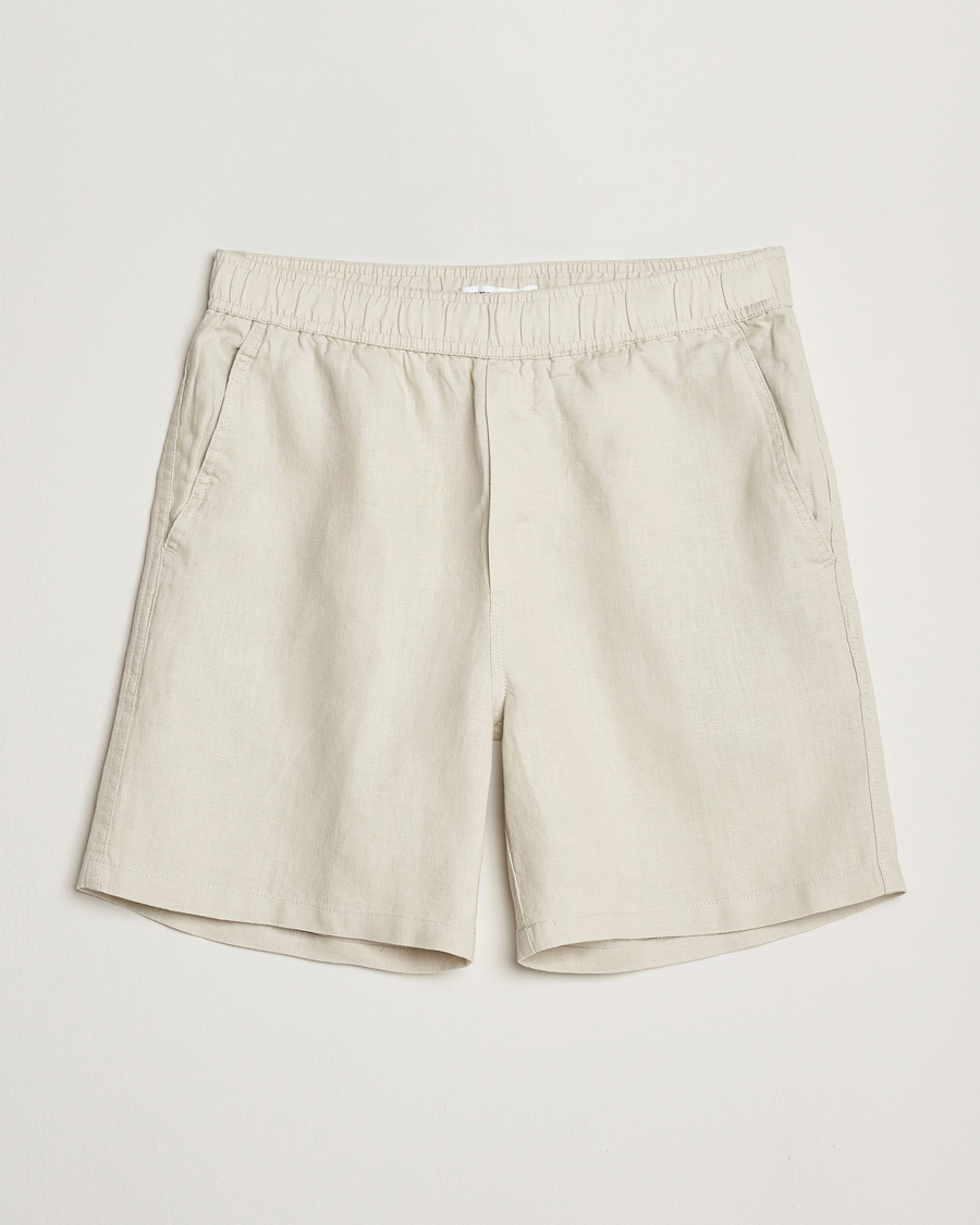 Heren | Korte broek | Samsøe Samsøe | Jabari Linen Drawstring Shorts Moonstruck