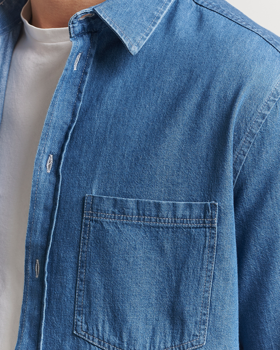 Heren | Overhemden | Samsøe Samsøe | Ryan Chambray Shirt Light Blue