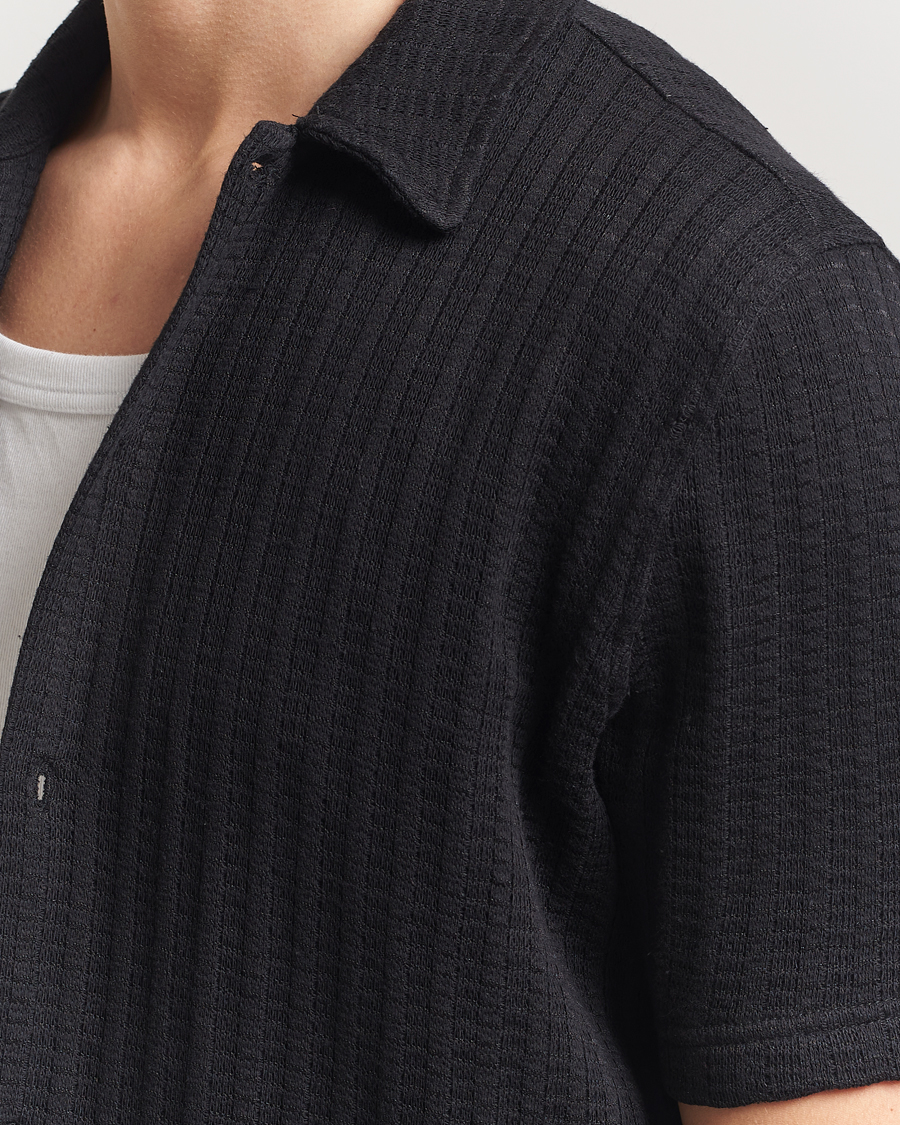 Heren | Overhemden | Samsøe Samsøe | Kvistbro Structured Short Sleeve Shirt Black