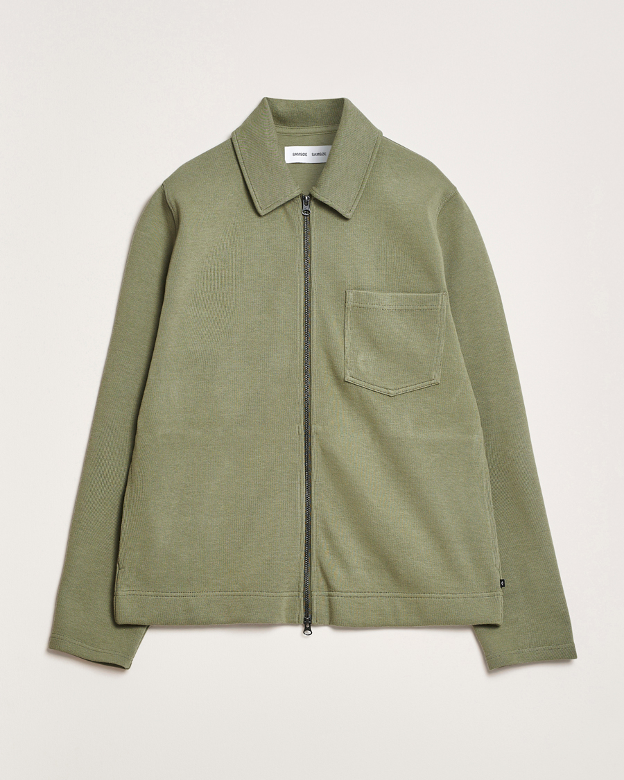 Heren | Truien | Samsøe Samsøe | Hannes Full Zip Sweater Four Leaf Clover