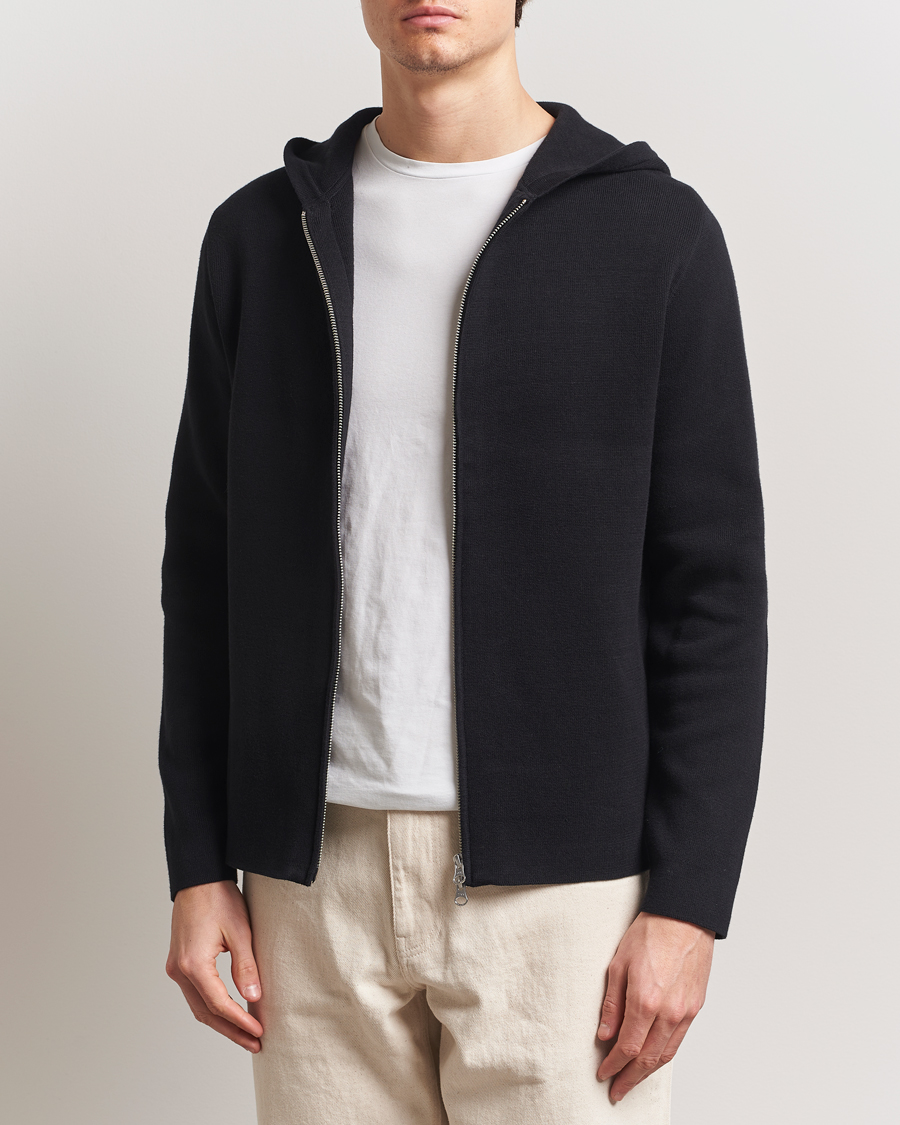 Heren | Truien | Samsøe Samsøe | Niklas Full Zip Hoodie Black