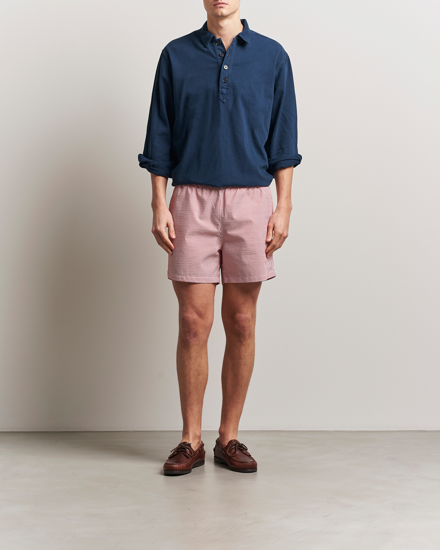 Heren | Zwembroek | GANT | Seersucker Swimshorts Ruby Red