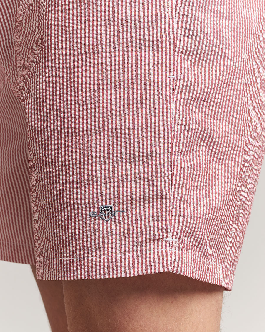 Heren | Zwembroek | GANT | Seersucker Swimshorts Ruby Red