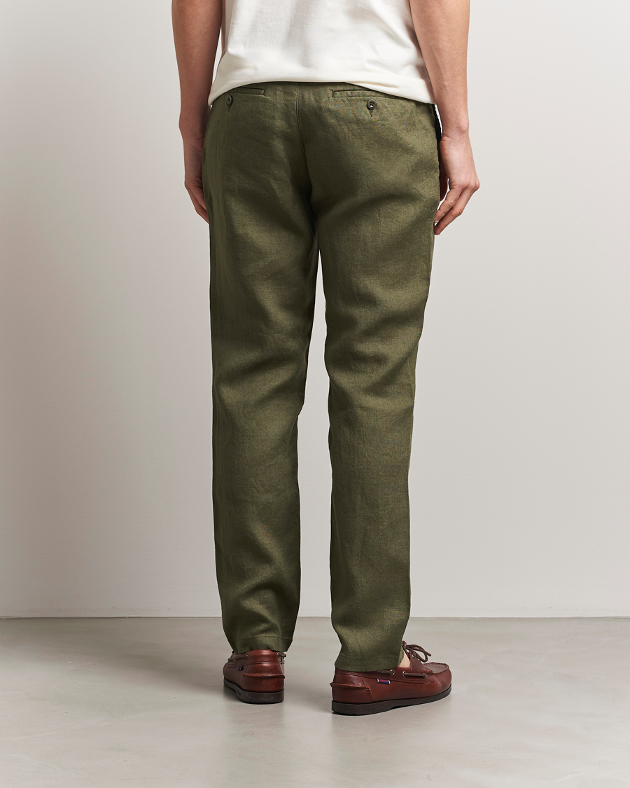 Heren | Broeken | Gant | Relaxed Linen Drawstring Pants Juniper Green