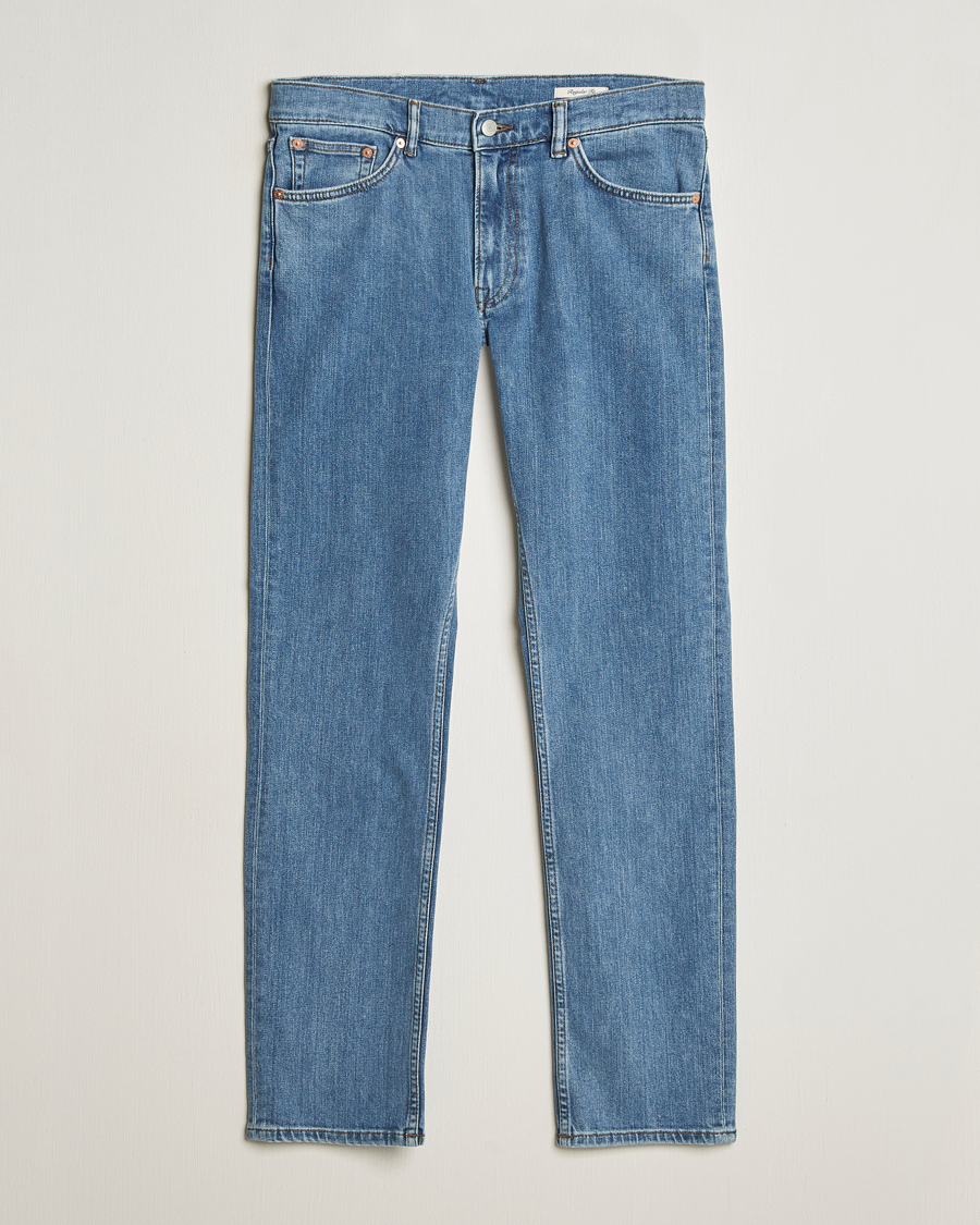Heren | Jeans | GANT | Regular Fit Jeans Mid Blue Worn In