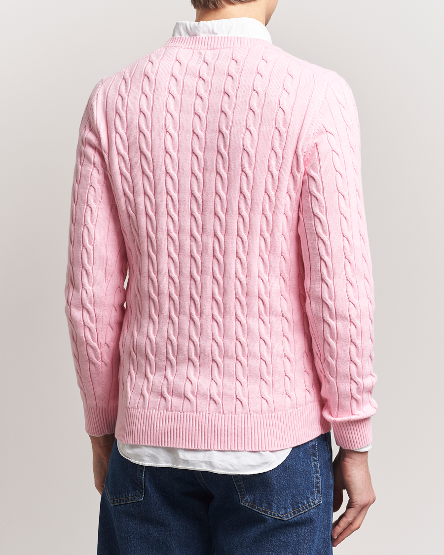 Heren | Truien | GANT | Cotton Cable Crew Neck Pullover California Pink