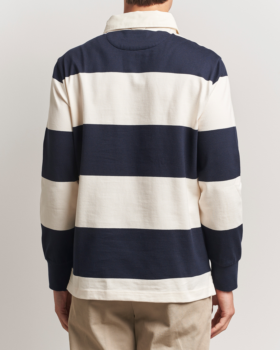 Heren | Truien | GANT | Barstriped Rugger Evening Blue