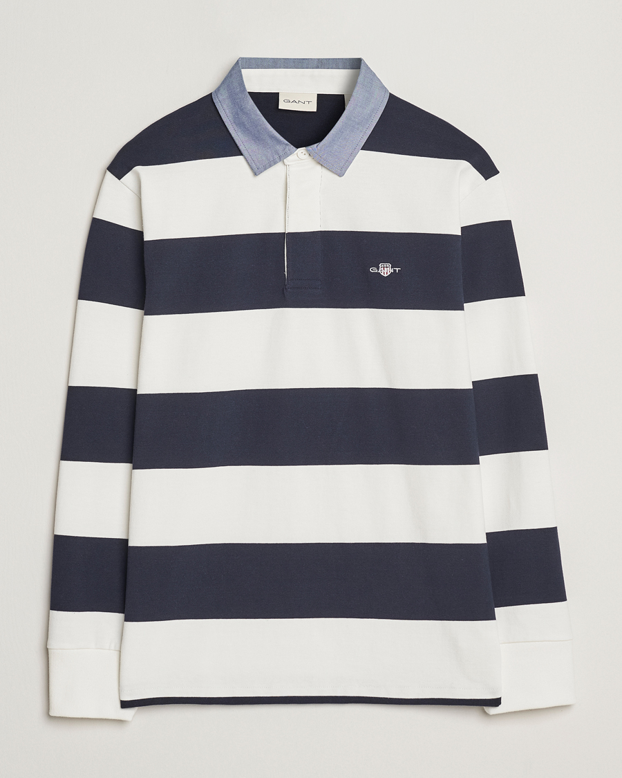 Heren | Truien | Gant | Chambray Barstriped Rugger Eggshell