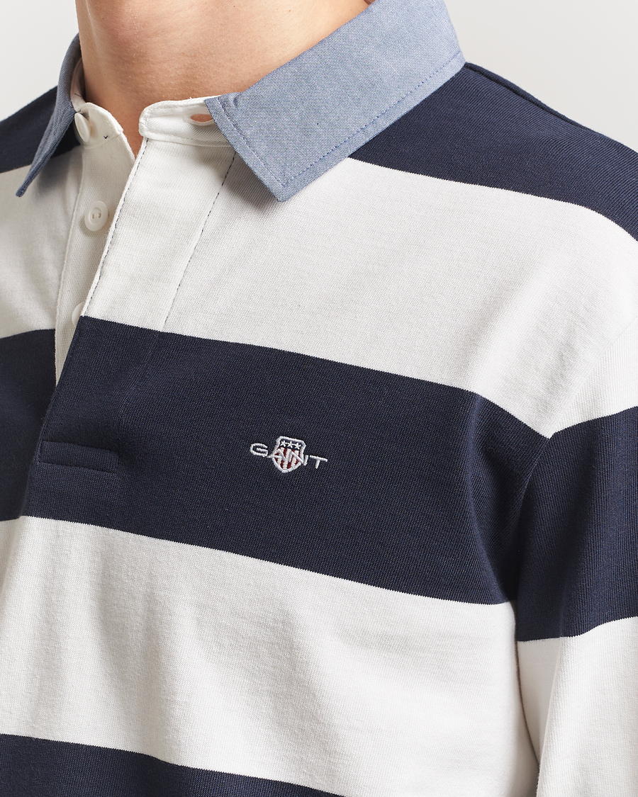 Heren | Truien | Gant | Chambray Barstriped Rugger Eggshell
