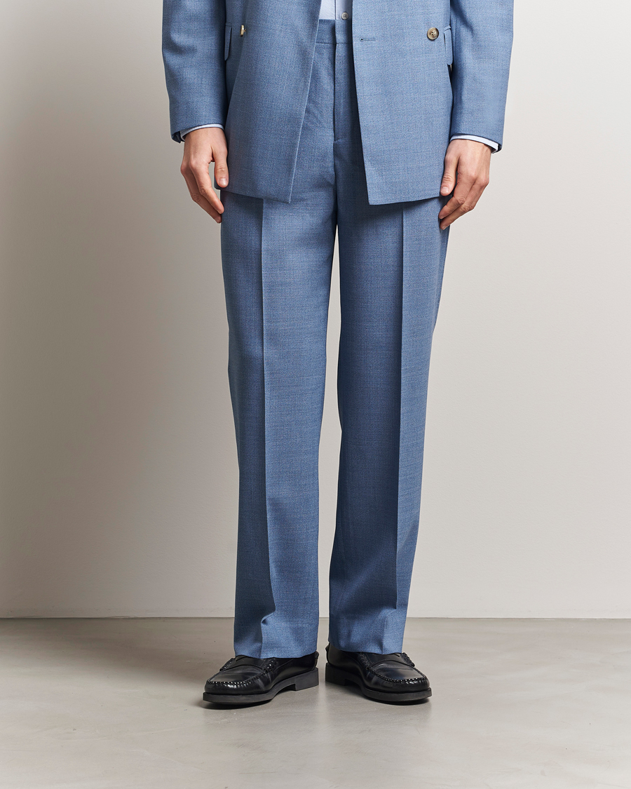 Heren | Broeken | GANT | Mouline Wool Suit Trousers Salty Sea