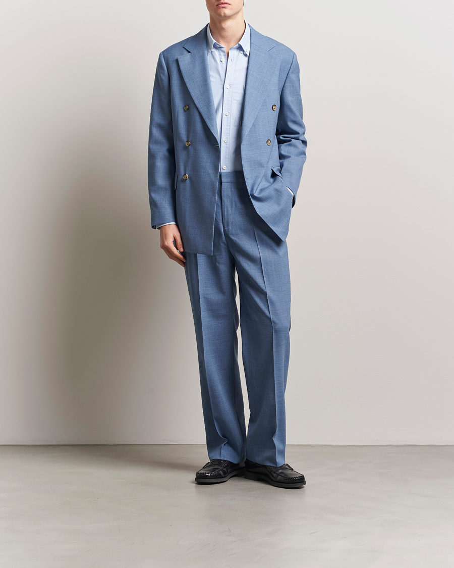 Heren | Blazers | GANT | Mouline Wool Double Breasted Suit Jacket Salty Sea