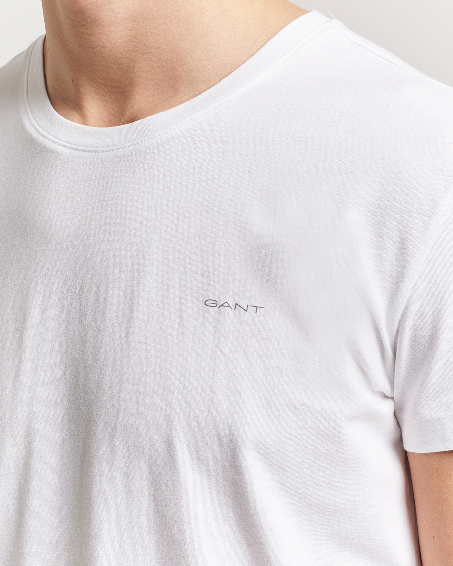 Heren | T-shirts | Gant | 2-Pack Crew Neck T-Shirt Navy/White