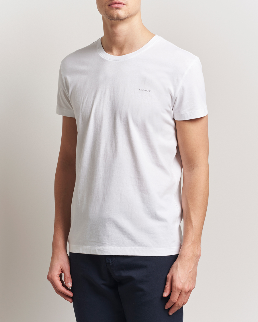 Heren | T-shirts | Gant | 2-Pack Crew Neck T-Shirt Black/White
