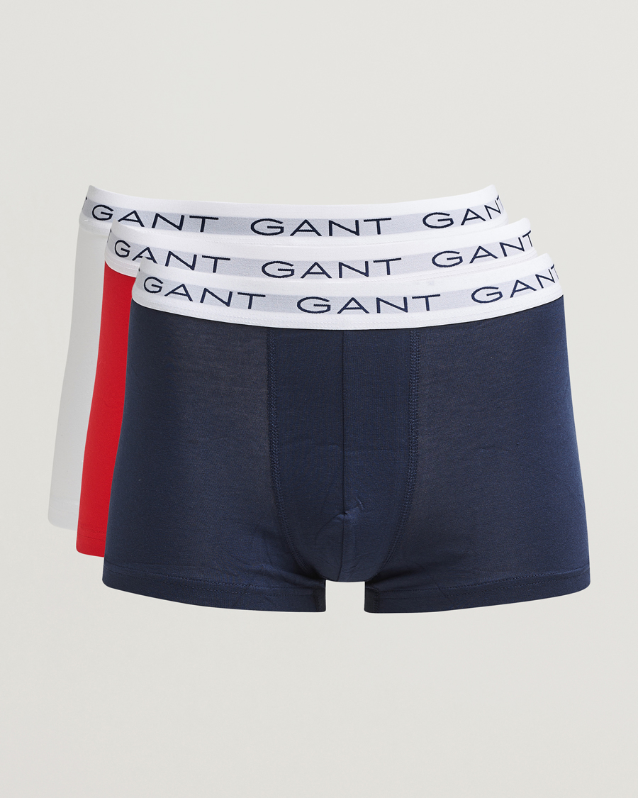 Heren | Ondergoed | GANT | 3-Pack Trunks Blue/Red/White