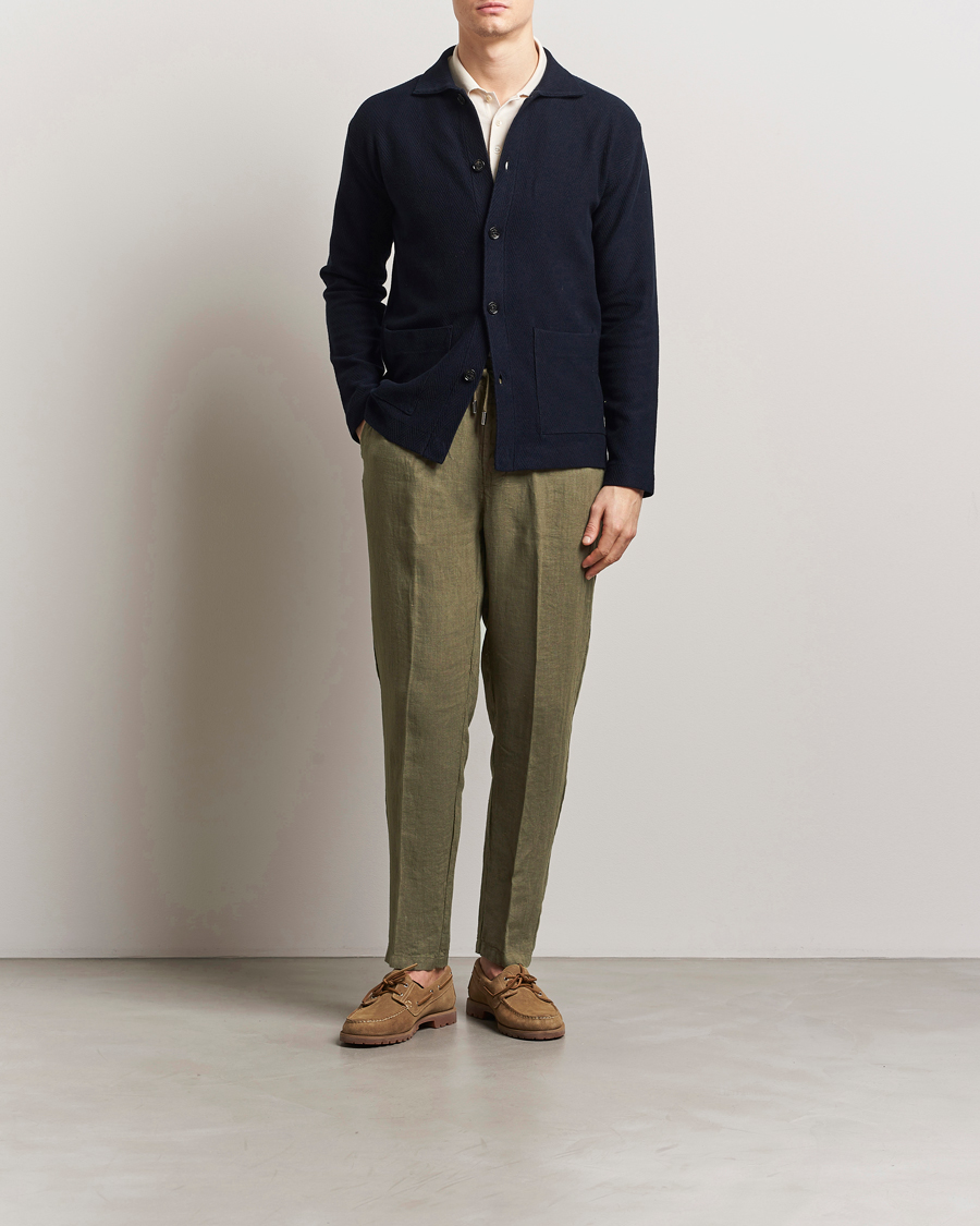 Heren | Broeken | Altea | Linen Drawstring Pants Military