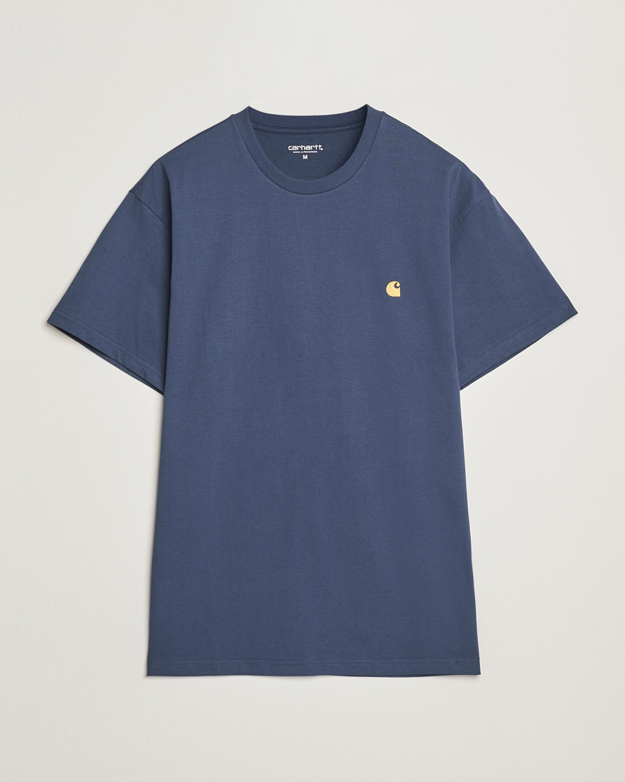 Heren | T-shirts | Carhartt WIP | Chase Short Sleeve T-Shirt Dusky Blue