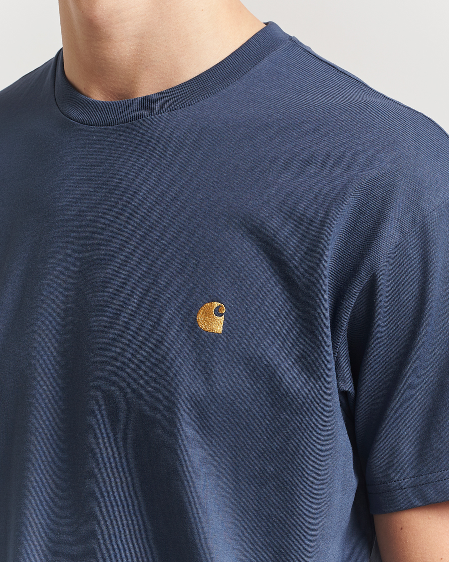 Heren | T-shirts | Carhartt WIP | Chase Short Sleeve T-Shirt Dusky Blue